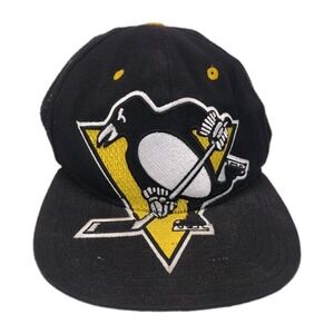 Zephyr NHL Pittsburgh Penguins Snapback Hat Menace Black Embroidered Adjustable